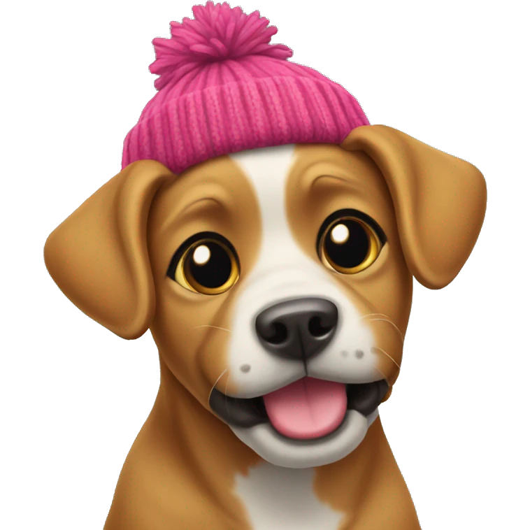 Dog with beanie  emoji