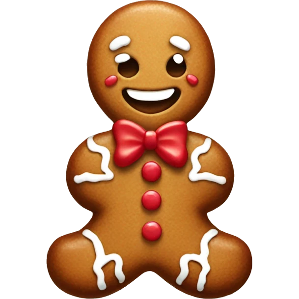 Gingerbread man emoji
