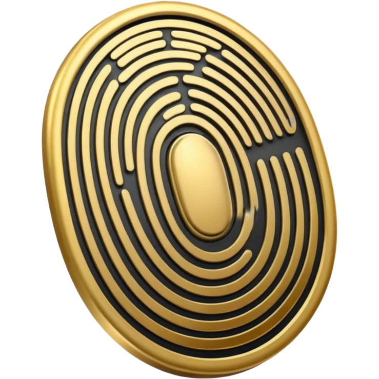 I want a logo that shows that you can create your own digital fingerprint, so that the logo is a fingerprint, but in a futuristic and professional way, and it looks very elegant, using colors that make it look like it belongs to the wealthy. emoji