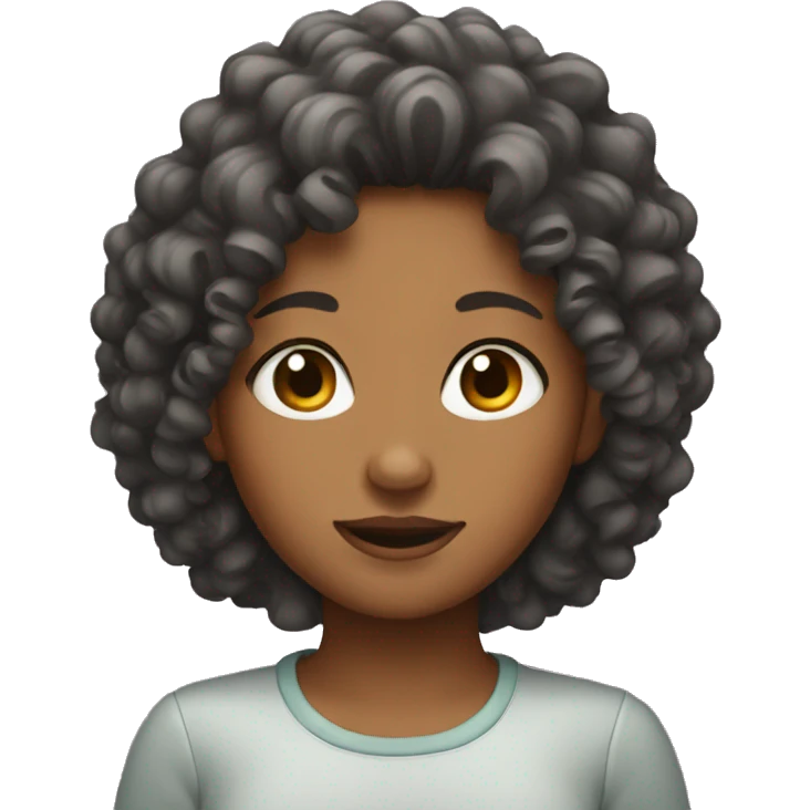 girl with curly hair emoji