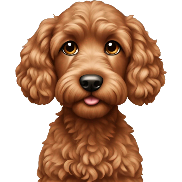 Red cockapoo, girl emoji