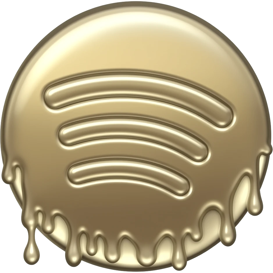 creer moi une icone spotify facon il est en train de fondre emoji