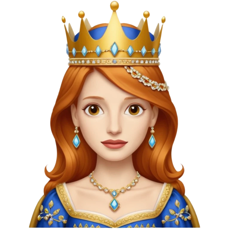 Jessica Chastain, as a queen emoji