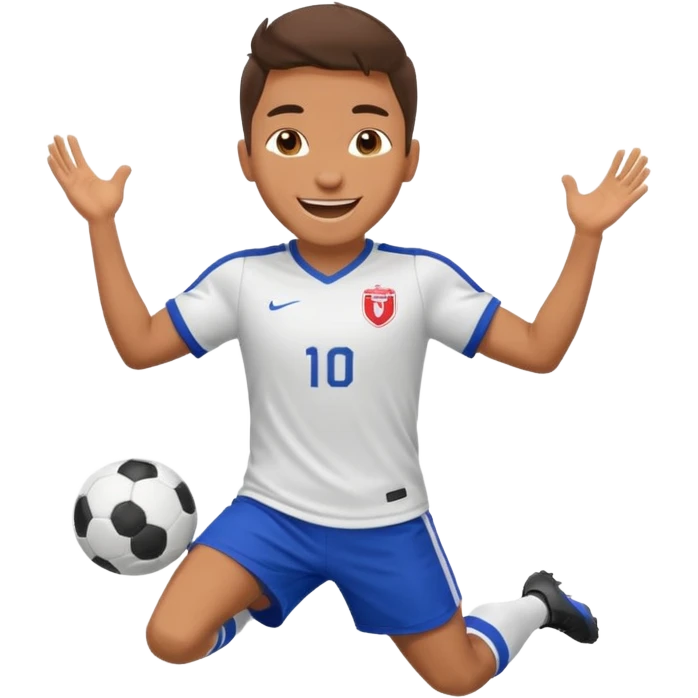 soccer player celebrating a goal emoji