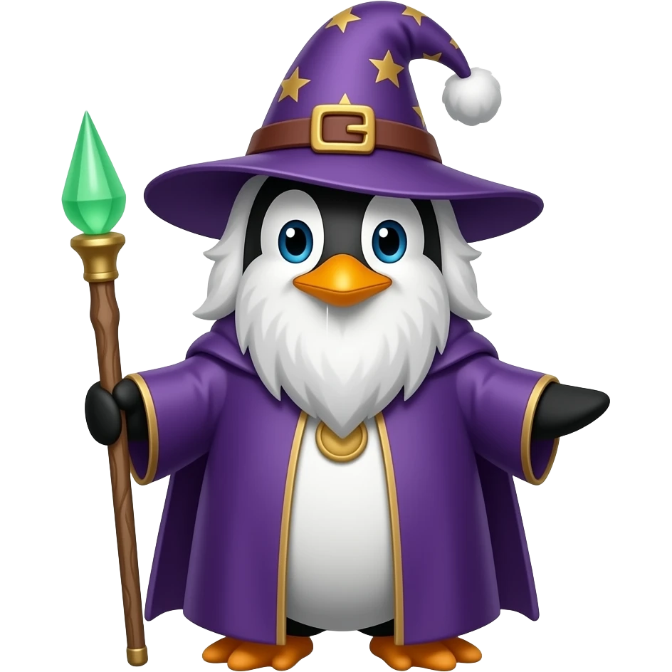 Penguin Wizard emoji
