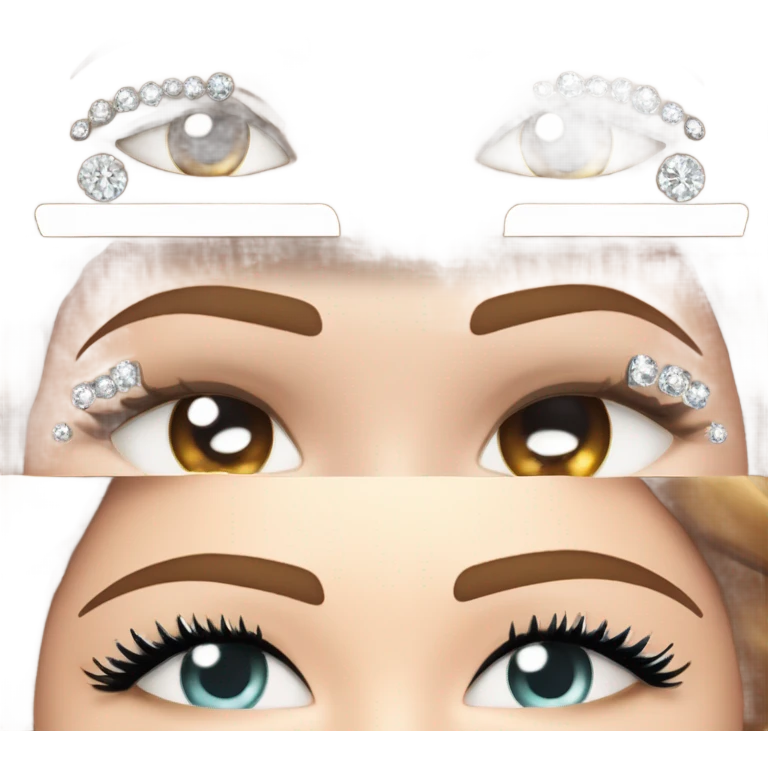 Diamond eating eyebrows emoji