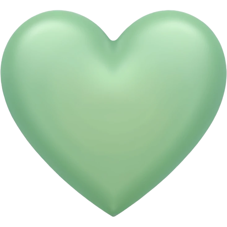 A pastel green heart emoji