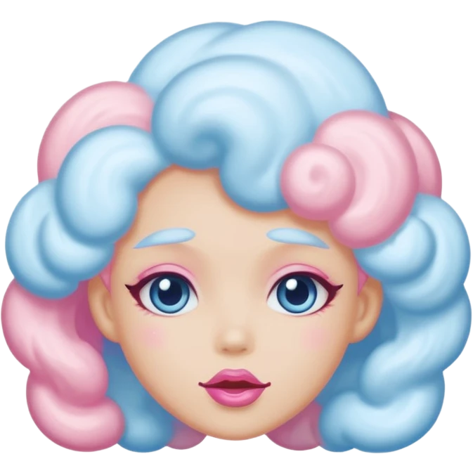 cloud person cotton candy sassy emoji