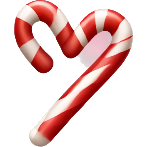 red candy cane heart emoji