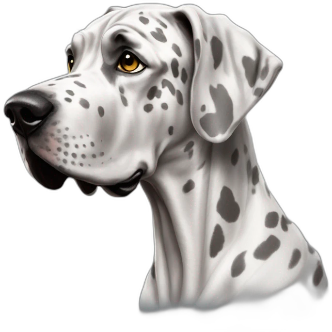 Great dane silver Merle emoji