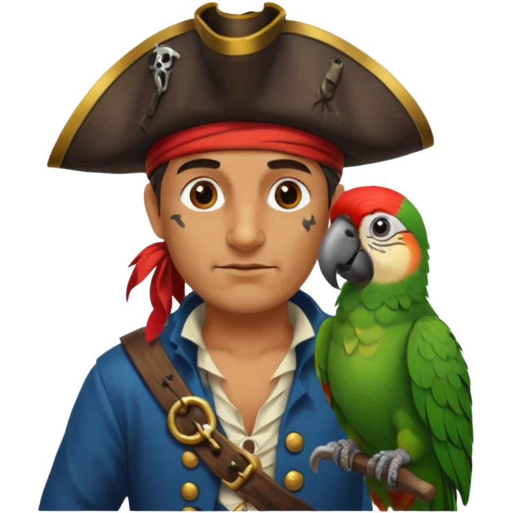 pirate and parrot emoji