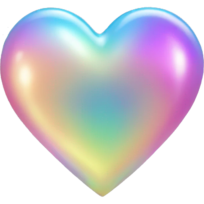 Iridescent heart emoji