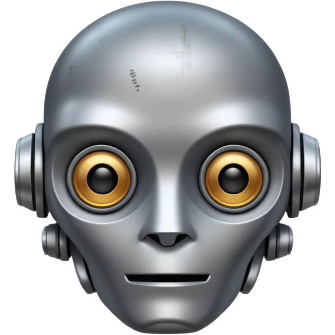 Портрет Лица робота из кожи emoji