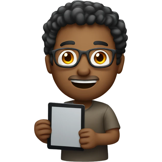 man holding ipad emoji
