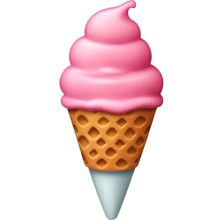 Strawberry ice cream emoji