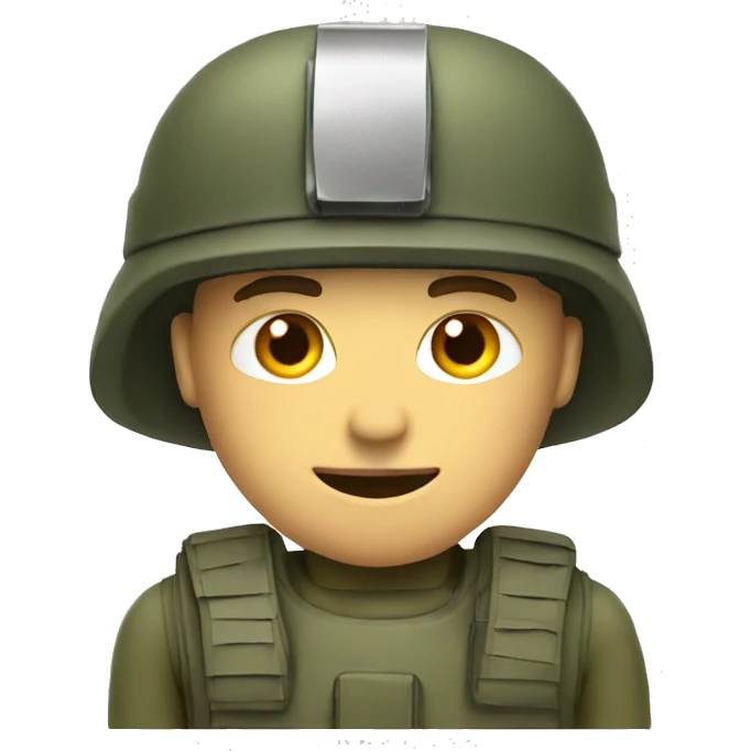 A guy with a military suit and helmet emoji