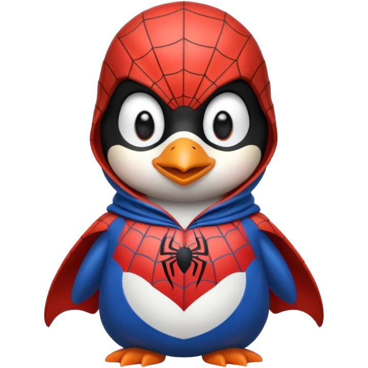 Penguin spiderman emoji