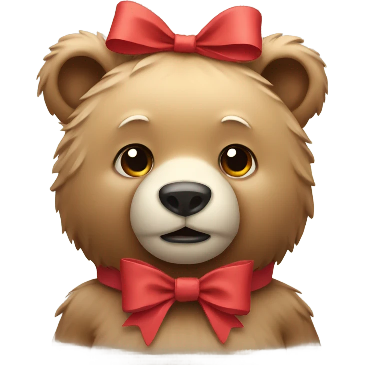 bear with a bow emoji