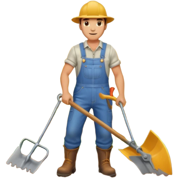 man plowing a field at sunrise emoji