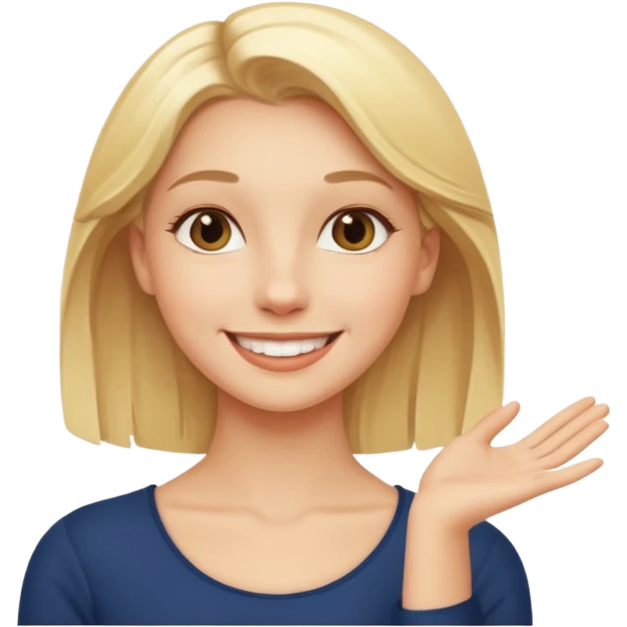 blonde girl in a graceful pose posing for the camera emoji