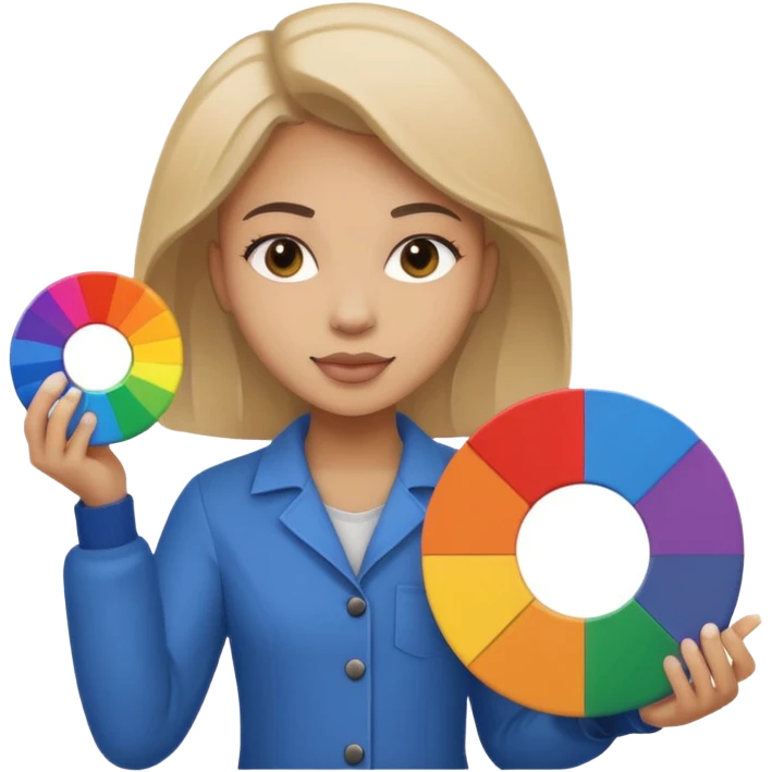 graphic designer , color wheel, photoshop icon emoji
