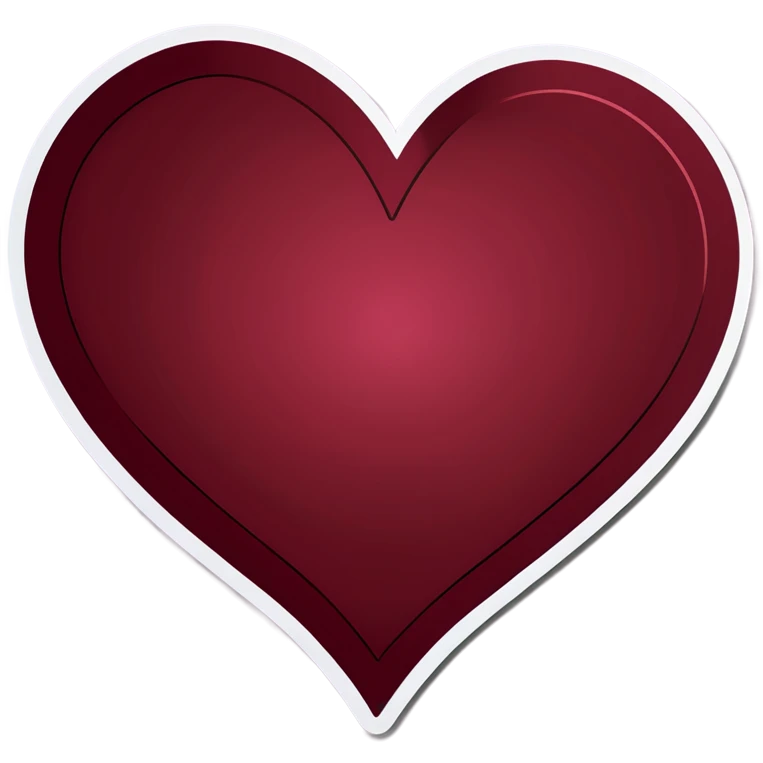 burgandy heart emoji