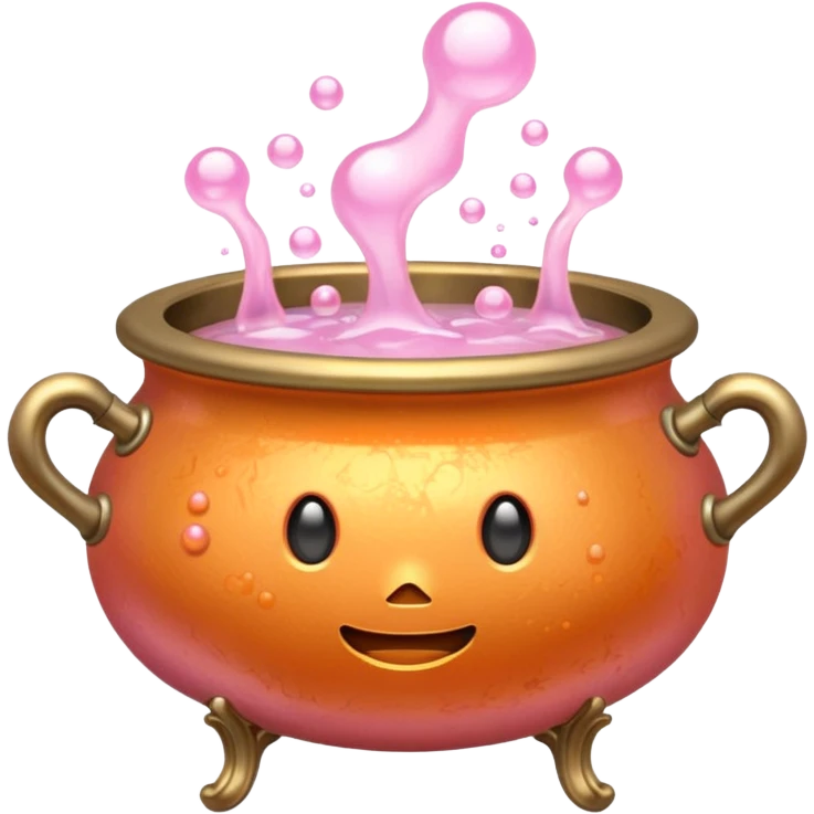 Pastel orange pink  cauldron emoji