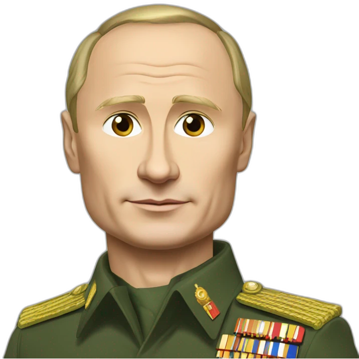 Vladimir Putin in military uniform emoji