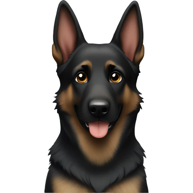Black German shepherd  emoji