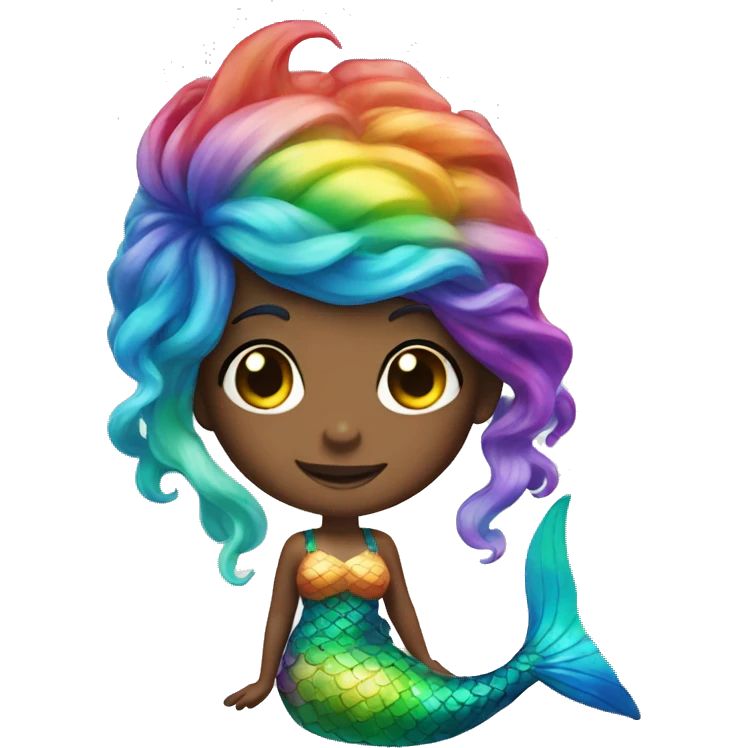 Rainbow mermaid emoji