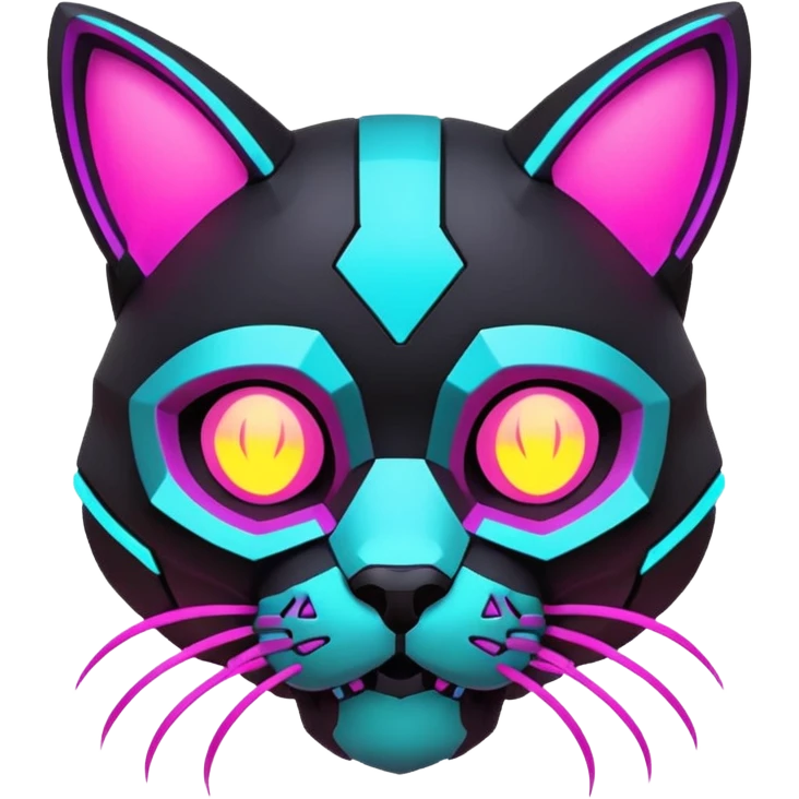 Catty Neon Snaky Protogen-Skull-cat  emoji