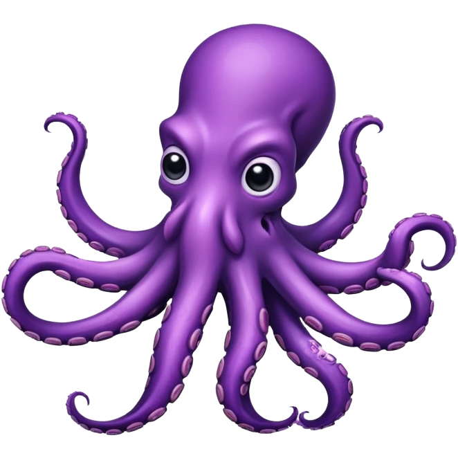Purple octopus wearing a tie   emoji
