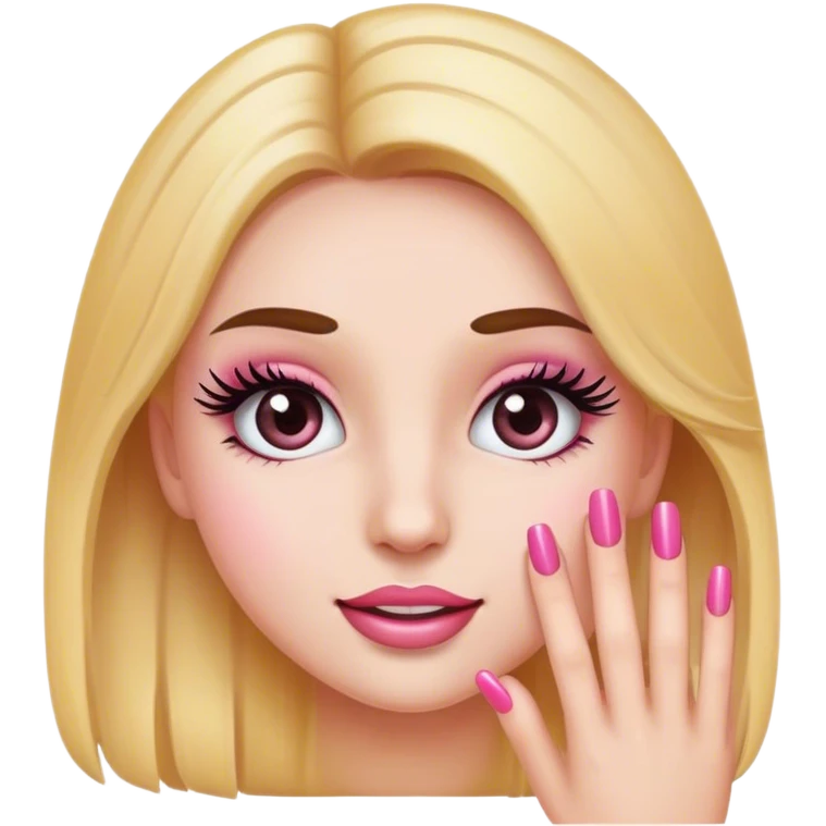 Girlie emoji watch big lashes and nails emoji