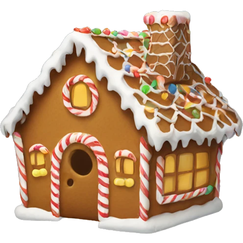 gingerbread house emoji