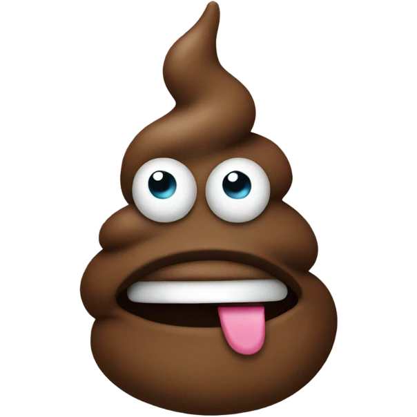 Poop with eyes emoji