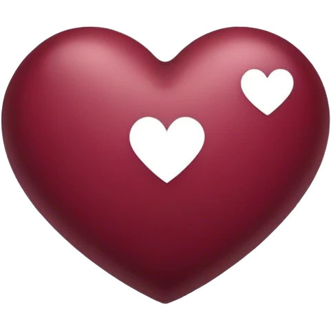 burgundy heart emoji