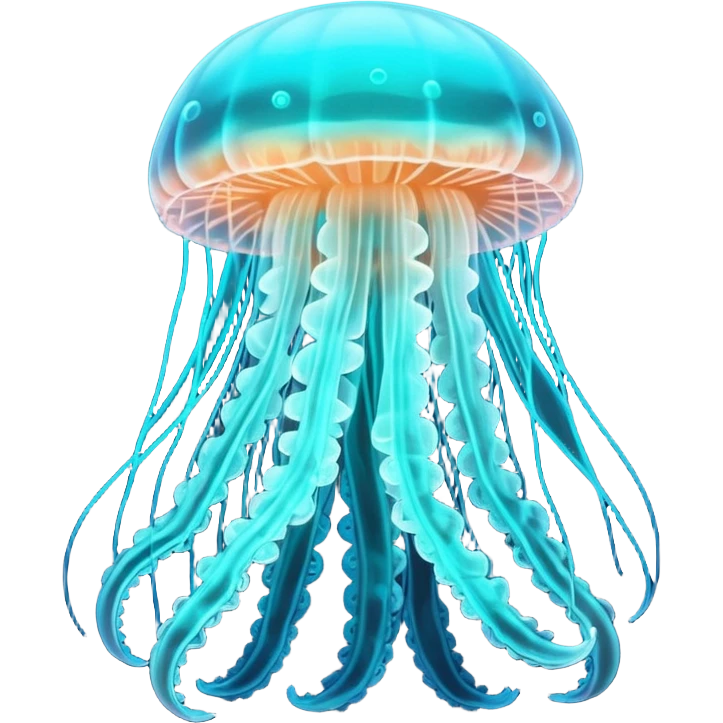 extraterrestrial futuristic otherworldly cyan bioluminescent neon-glowing aesthetic scenery jellyfish mushroom emoji