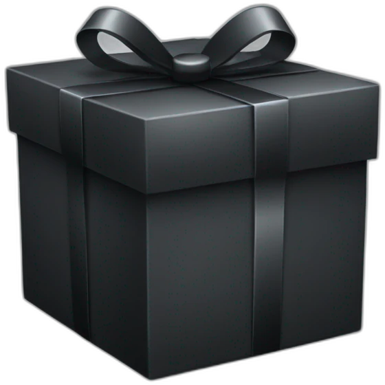 black gift box emoji