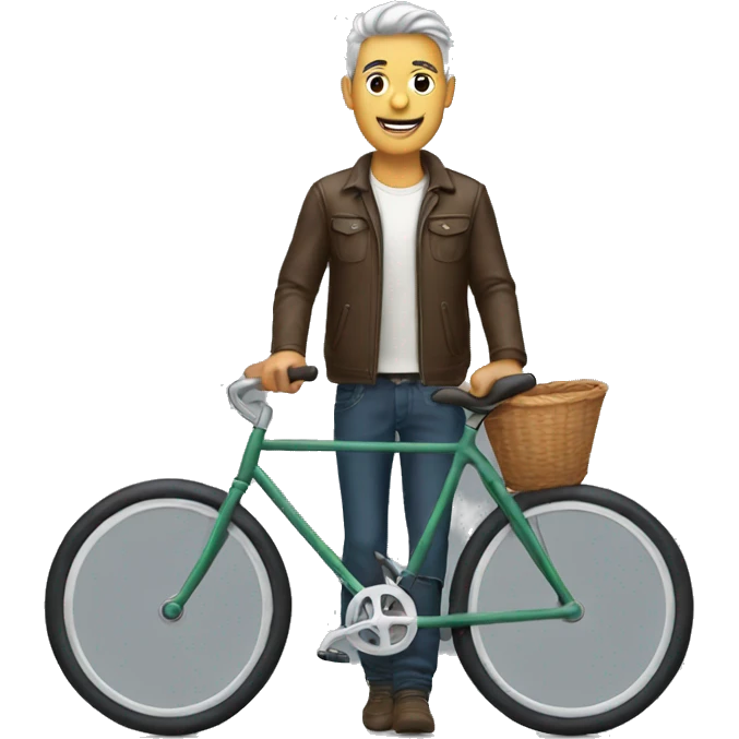 Men wih bike emoji