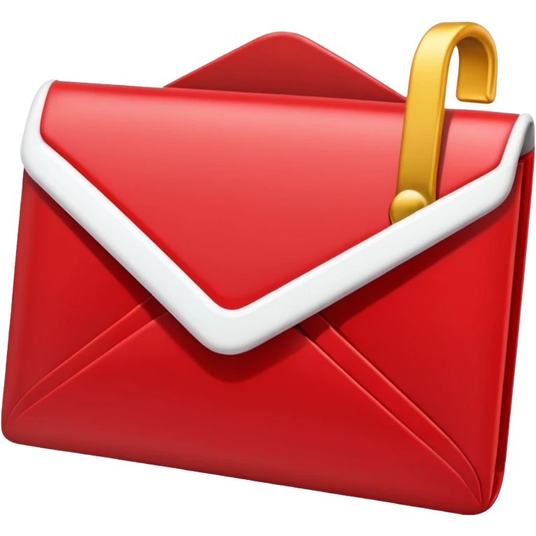 christmas red mail with white "S" logo emoji