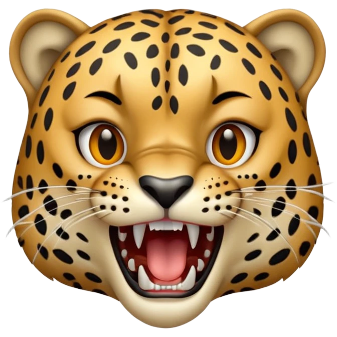 Leopard roar emoji