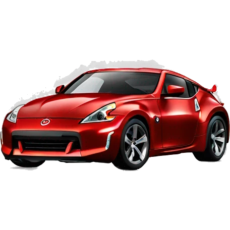 Red nissan 370z with grey rims  emoji