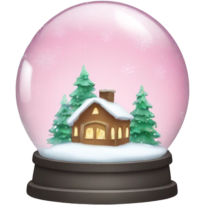 Snowglobe pink Christmas  emoji