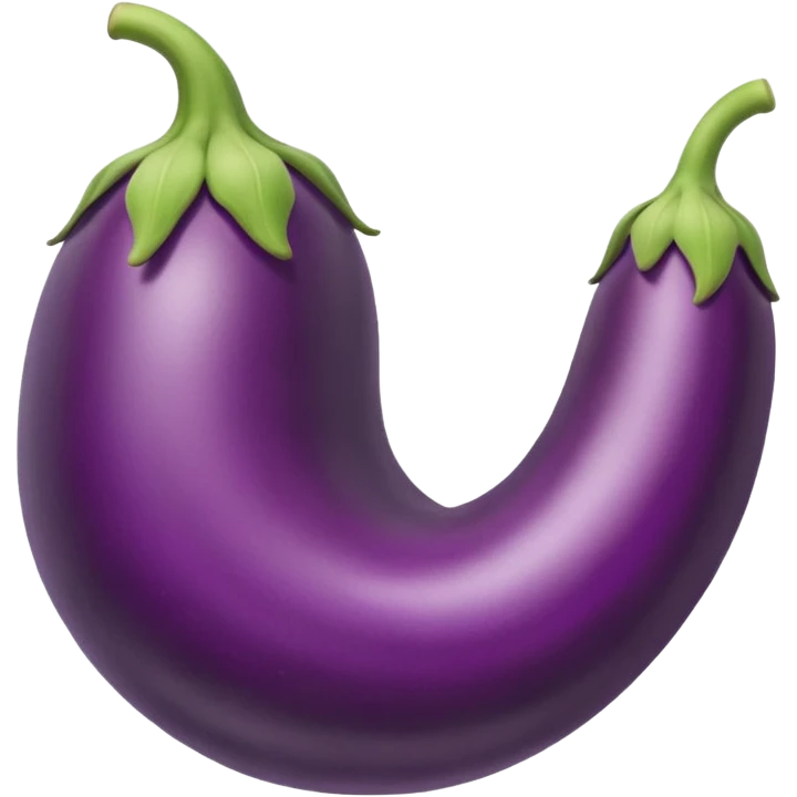 bent eggplant emoji