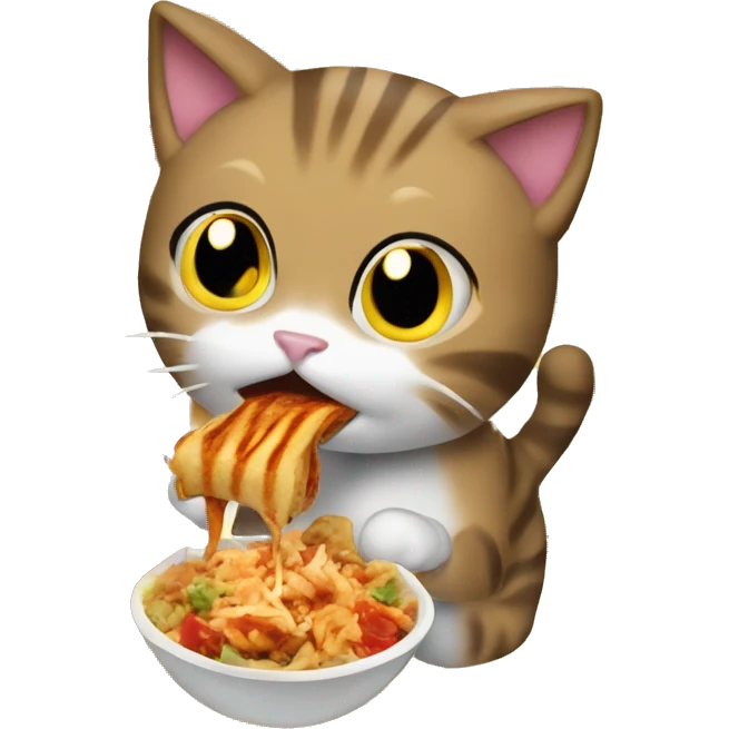 Cat eating shawarma  emoji