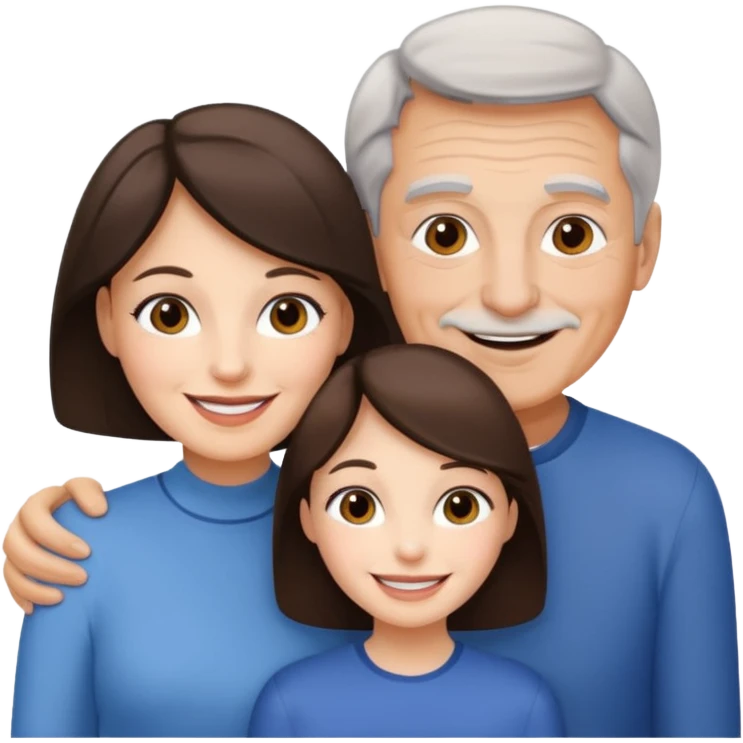  Older Couple with girlfriend brunettes emoji