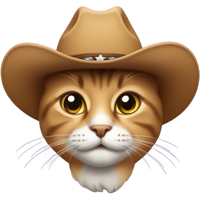 cat wearing a cowboy hat emoji