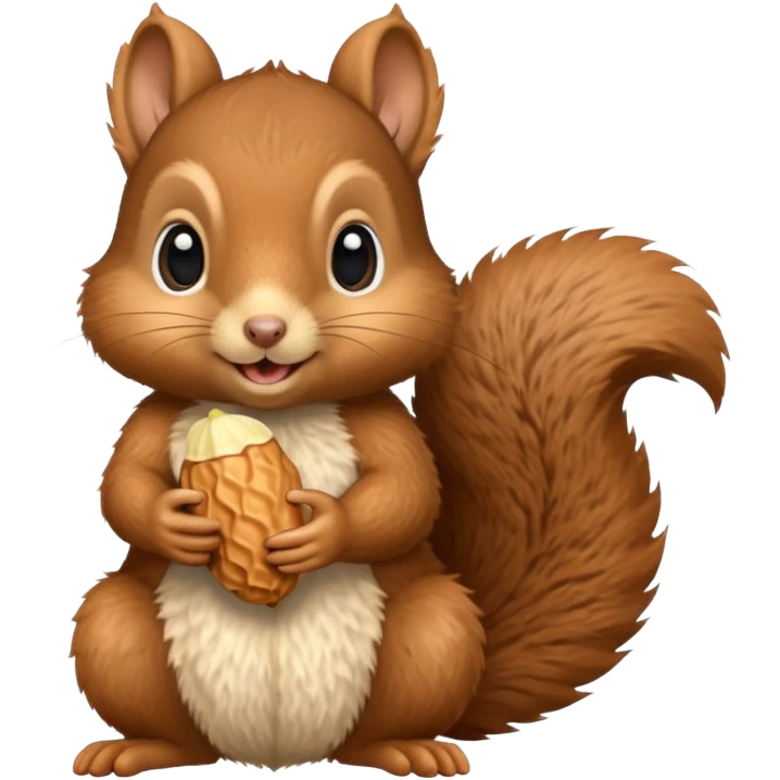 baby squirrel hold a peanut emoji