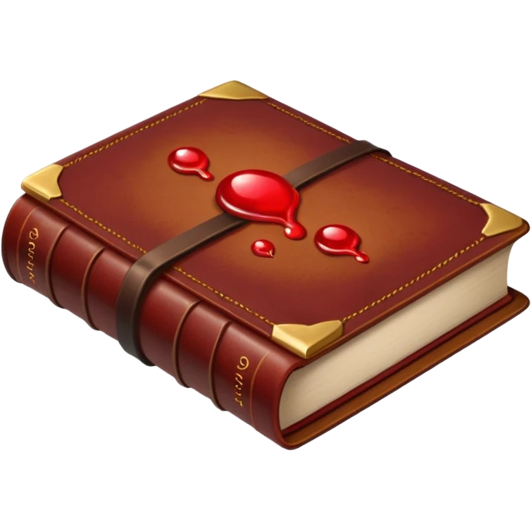 Brown book with blood droplets  emoji