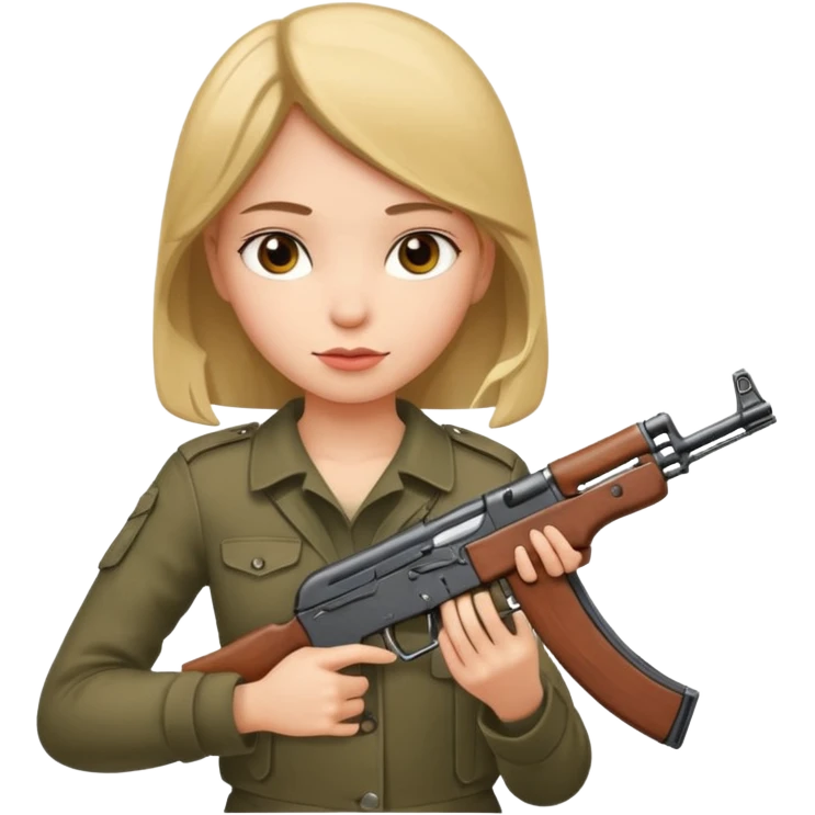 I want a girl holding up a ak-47 emoji